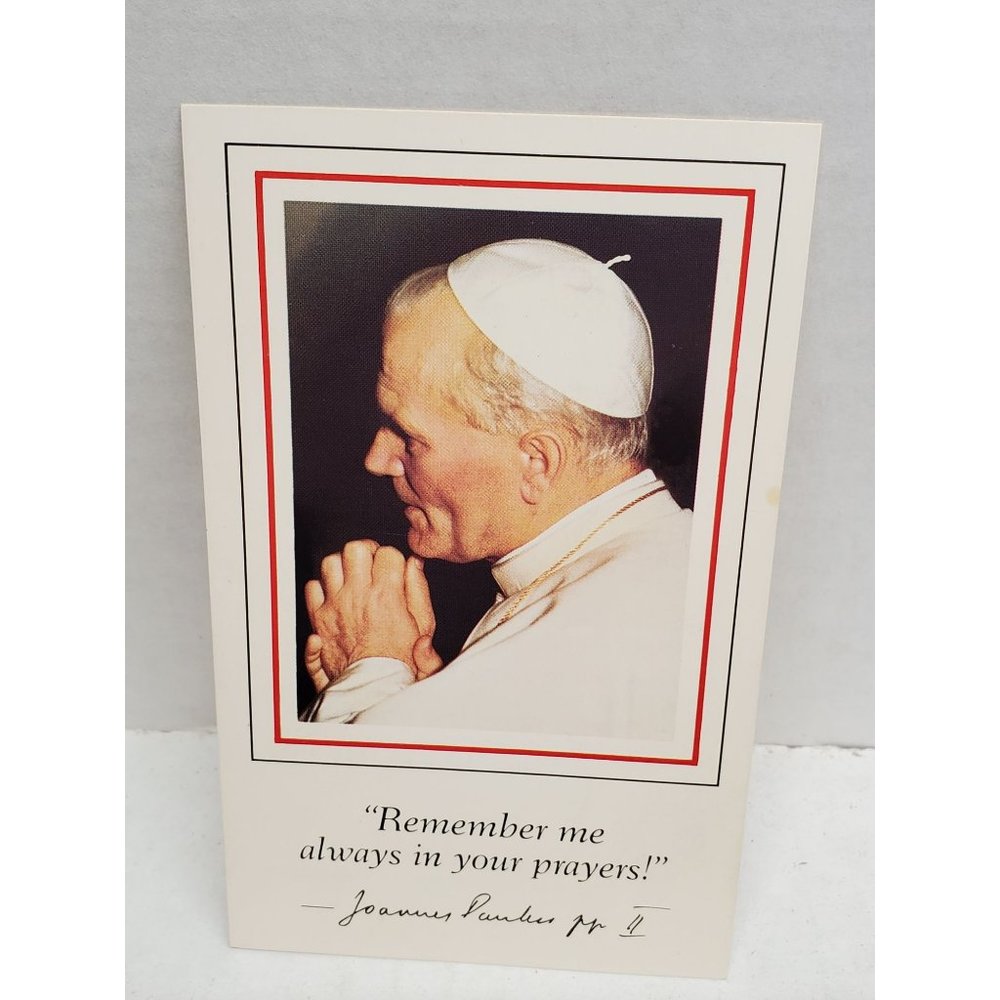 Prayer Card 'To the Youth of the United States' from Pope John Paul II